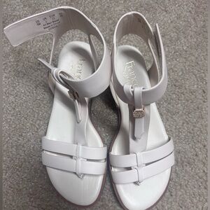 White sandals